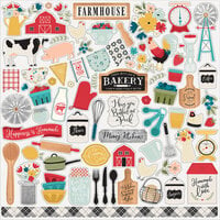 Echo Park - Farmhouse Kitchen Collection - 12 x 12 Cardstock Stickers - Elements