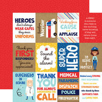 Echo Park - First Responder Collection - 12 x 12 Double Sided Paper - 3 x 4 Journaling Cards