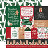 Echo Park - A Gingerbread Christmas Collection - 12 x 12 Double Sided Paper - Multi Journaling Cards
