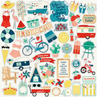 Echo Park - Good Day Sunshine Collection - 12 x 12 Cardstock Stickers - Elements