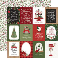 Echo Park - Gnome For Christmas Collection - 12 x 12 Double Sided Paper - 3 x 4 Journaling Cards
