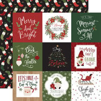 Echo Park - Gnome For Christmas Collection - 12 x 12 Double Sided Paper - 4 x 4 Journaling Cards