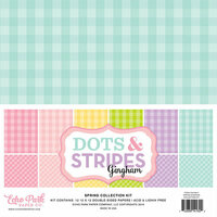 Echo Park - Dots and Stripes Gingham Collection - 12 x 12 Collection Kit - Spring