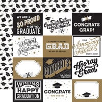 Echo Park - Graduation Collection - 12 x 12 Double Sided Paper - 3 x 4 Journaling Cards