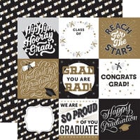Echo Park - Graduation Collection - 12 x 12 Double Sided Paper - 4 x 4 Journaling Cards