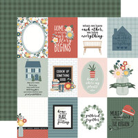 Echo Park - Good To Be Home Collection - 12 x 12 Double Sided Paper - 3 x 4 Journaling Cards