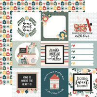 Echo Park - Good To Be Home Collection - 12 x 12 Double Sided Paper - 4 x 4 Journaling Cards