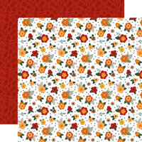 Echo Park - Happy Fall Collection - 12 x 12 Double Sided Paper - Fresh Fall Flowers