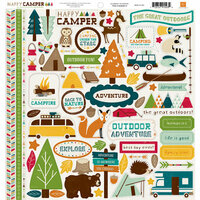 Echo Park - Happy Camper Collection - 12 x 12 Cardstock Stickers - Elements