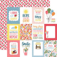 Echo Park - Here Comes The Sun Collection - 12 x 12 Double Sided Paper - 3 x 4 Journaling Cards