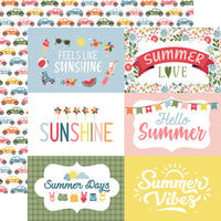 Echo Park - Here Comes The Sun Collection - 12 x 12 Double Sided Paper - 4 x 6 Journaling Cards