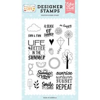 Echo Park - Here Comes The Sun Collection - Clear Photopolymer Stamps - Sun And Fun