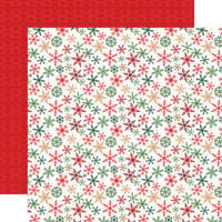 Echo Park - Have A Holly Jolly Christmas Collection - 12 x 12 Double Sided Paper - Snowflake Sweets