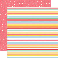 Echo Park - Have A Nice Day Collection - 12 x 12 Double Sided Paper - Smile Today Stripes