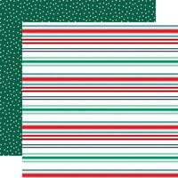 Echo Park - Happy Holidays Collection - 12 x 12 Double Sided Paper - Seasonal Stripes