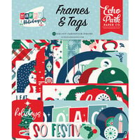 Echo Park - Happy Holidays Collection - Ephemera - Frames and Tags