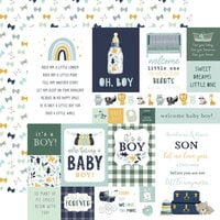 Echo Park - It's A Boy Collection - 12 x 12 Double Sided Paper - Multi Journaling Cards