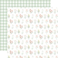 Echo Park - It's A Girl Collection - 12 x 12 Double Sided Paper - Flower Meadow