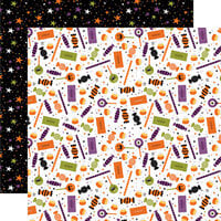 Echo Park - I Love Halloween Collection - 12 x 12 Double Sided Paper - Candy Crash