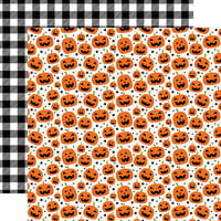 Echo Park - I Love Halloween Collection - 12 x 12 Double Sided Paper - Pumpkin Pals