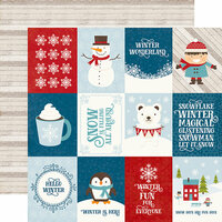 Echo Park - I Love Winter Collection - 12 x 12 Double Sided Paper - 3 x 4 Journaling Cards