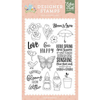 Echo Park - It's Spring Time Collection - Clear Photopolymer Stamps - Happiness Blooms
