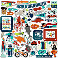 Echo Park - Imagine That Boy Collection - 12 x 12 Cardstock Stickers - Elements