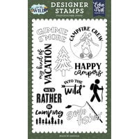 Echo Park - Into The Wild Collection - Clear Photopolymer Stamps - Happy Campers