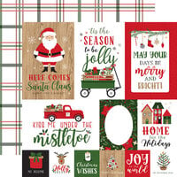 Echo Park - Jingle All The Way Collection - Christmas - 12 x 12 Double Sided Paper - Journaling Cards