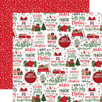 Echo Park - Jingle All The Way Collection - Christmas - 12 x 12 Double Sided Paper - Here Comes Santa Claus