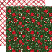 Echo Park - Jingle All The Way Collection - Christmas - 12 x 12 Double Sided Paper - Festive Floral