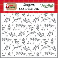 Echo Park - Jingle All The Way Collection - Christmas - 6 x 6 Stencils - Boughs of Holly
