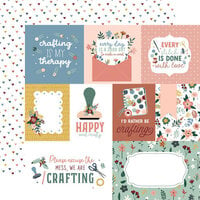 Echo Park - Let's Create Collection - 12 x 12 Double Sided Paper - Multi Journaling Cards