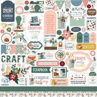 Echo Park - Let's Create Collection - 12 x 12 Cardstock Stickers - Elements