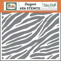 Echo Park - Little Explorer Collection - 6 x 6 Stencils - Zebra Stripes