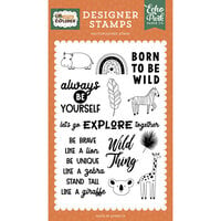 Echo Park - Little Explorer Collection - Clear Photopolymer Stamps - Let's Go Explore Together