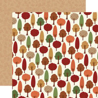 Echo Park - I Love Fall Collection - 12 x 12 Double Sided Paper - Autumn Woods