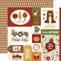 Echo Park - I Love Fall Collection - 12 x 12 Double Sided Paper - Multi Journaling Cards