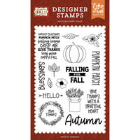 Echo Park - I Love Fall Collection - Clear Photopolymer Stamps - Falling For Fall