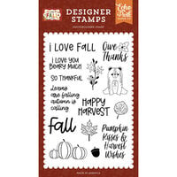 Echo Park - I Love Fall Collection - Clear Photopolymer Stamps - Happy Harvest