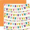 Echo Park - Little Girl Collection - 12 x 12 Double Sided Paper - Laundry Lucy