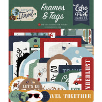 Echo Park - Let's Go Travel Collection - Ephemera - Frames and Tags