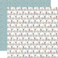 Echo Park - Life Is Beautiful Collection - 12 x 12 Double Sided Paper - Blooming Bikes