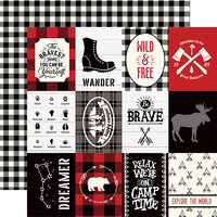 Echo Park - Little Lumberjack Collection - 12 x 12 Double Sided Paper - 3 x 4 Journaling Cards
