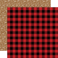 Echo Park - Little Lumberjack Collection - 12 x 12 Double Sided Paper - Buffalo Plaid