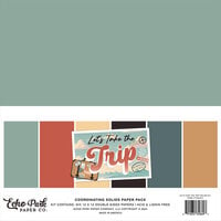 Echo Park - Let's Take The Trip Collection - 12 x 12 Paper Pack - Solids