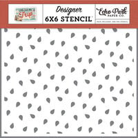 Echo Park - Let's Take The Trip Collection - 6 x 6 Stencils - Drop A Pin