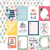 Echo Park - My Best Life Collection - 12 x 12 Double Sided Paper - 3 x 4 Journaling Cards