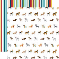 Echo Park - My Dog Collection - 12 x 12 Double Sided Paper - Puppy Party