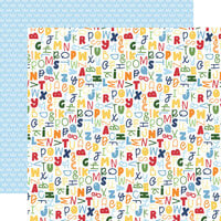 Echo Park - My Little Boy Collection - 12 x 12 Double Sided Paper - Learning Letters